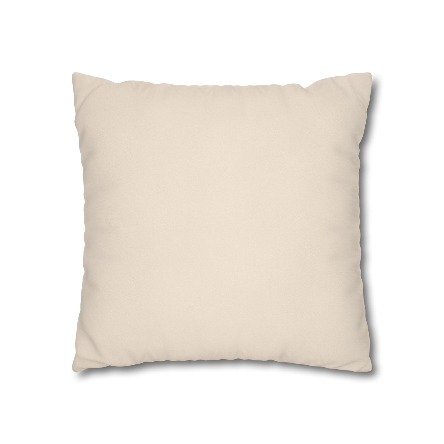 The Hat & Tag Throw Pillow – Minimalist Bear Theme – Beige Nursery Decor
