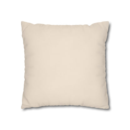 The Hat & Tag Throw Pillow – Minimalist Bear Theme – Beige Nursery Decor