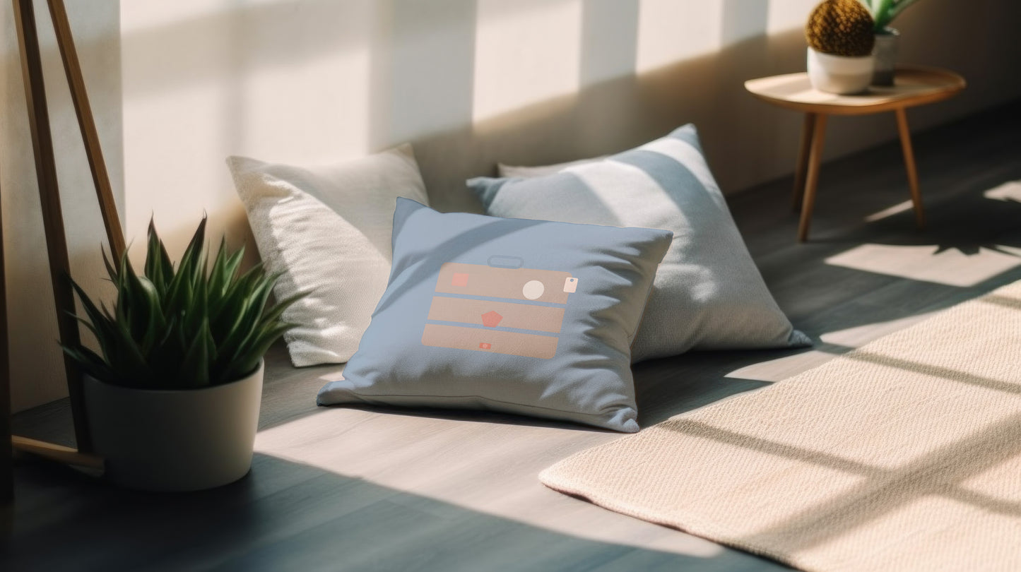 The Traveler's Suitcase Throw Pillow – Bear Nursery Decor