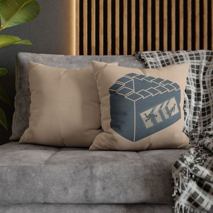 Infinite Staircase Throw Pillow – Penrose Steps Optical Illusion – Surrealist Decor