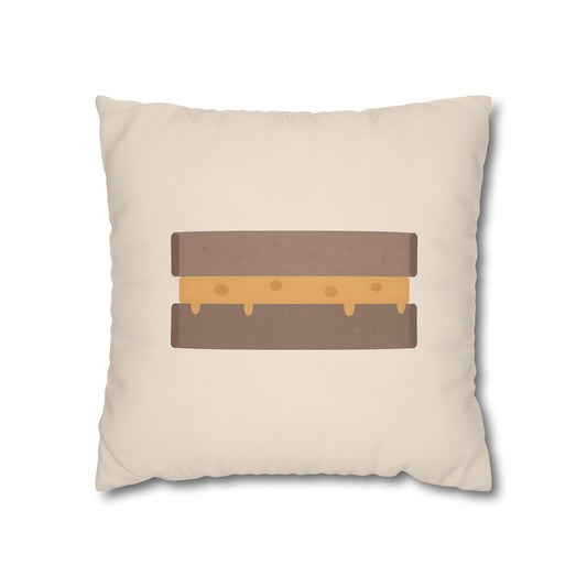 Marmalade Sandwich Throw Pillow – Cute Cushion – Bear Nursery Decor 18" × 18"