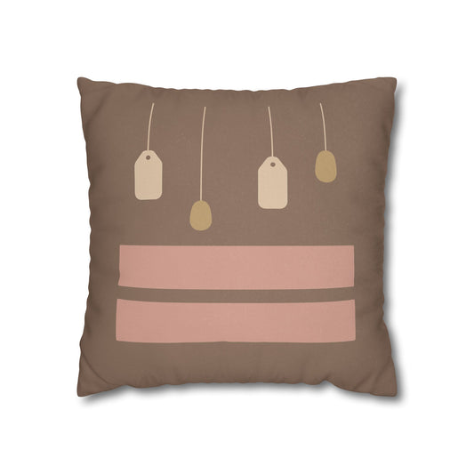 The Concierge’s Luggage Throw Pillow – Stacked Vintage Suitcases – Decor 18" × 18"